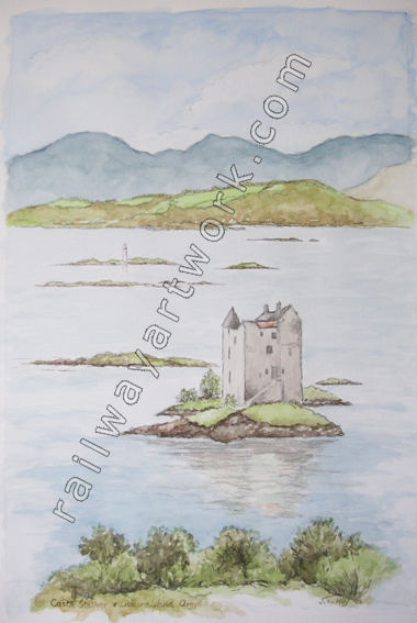 Castle Stalker and Lismore Island