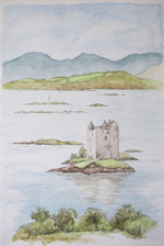 Castle Stalker and Lismore Island